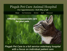 Tablet Screenshot of pisgahpetcare.com